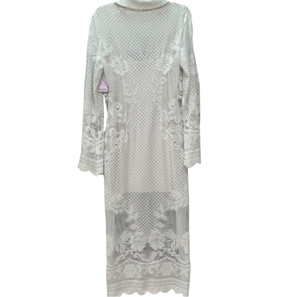 Free People White Lace Midi Dress NEW - Picture 7 of 9